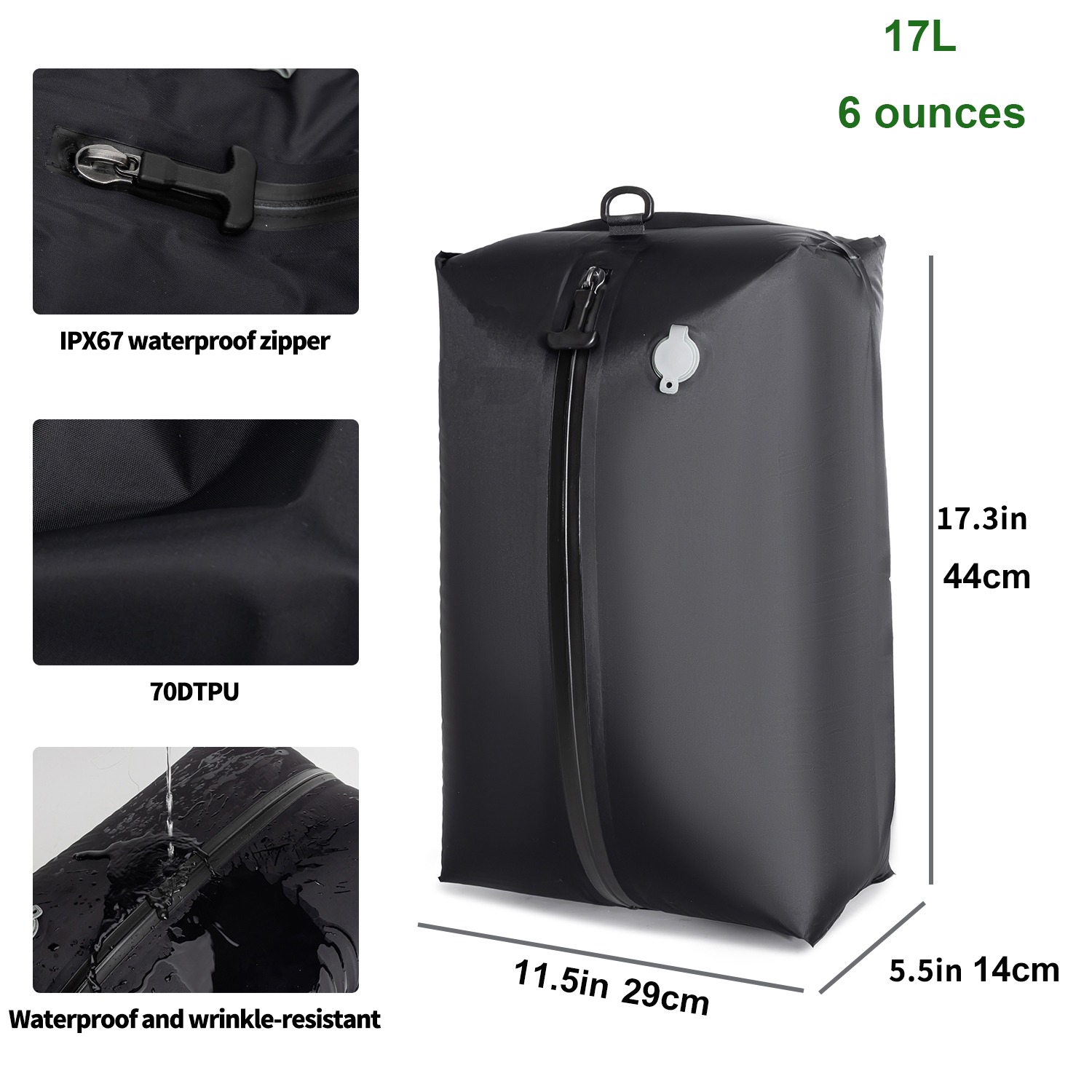 Organiseur valise sous vide avec pompe électrique rechargeable, vue de face