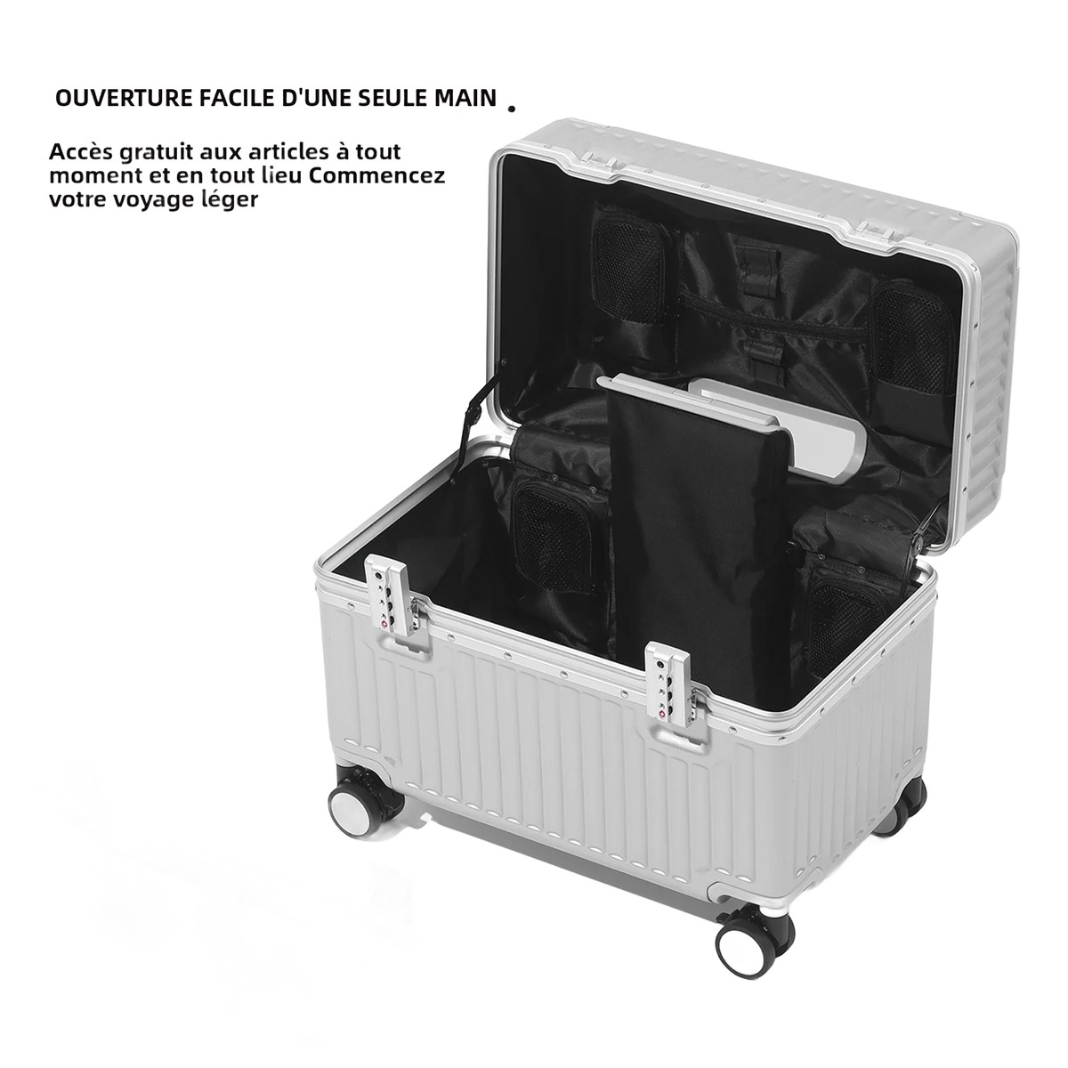 Petite valise cabine à ouverture par le dessus, 18 ou 20 pouces, detail