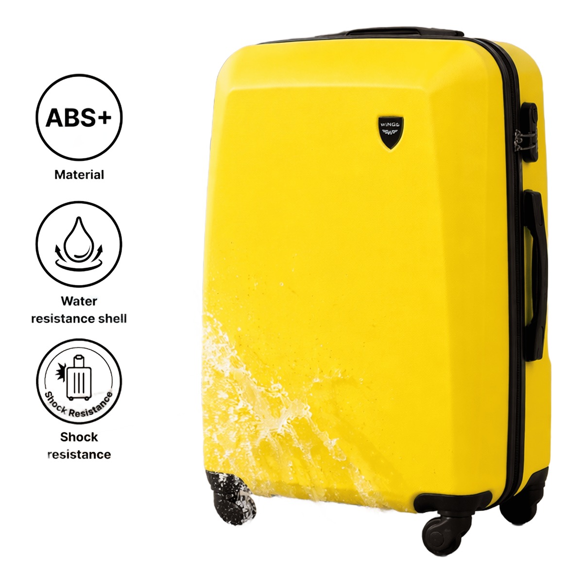 Petite valise cabine, quatre tailles de 18 à 28 pouces, vue de face