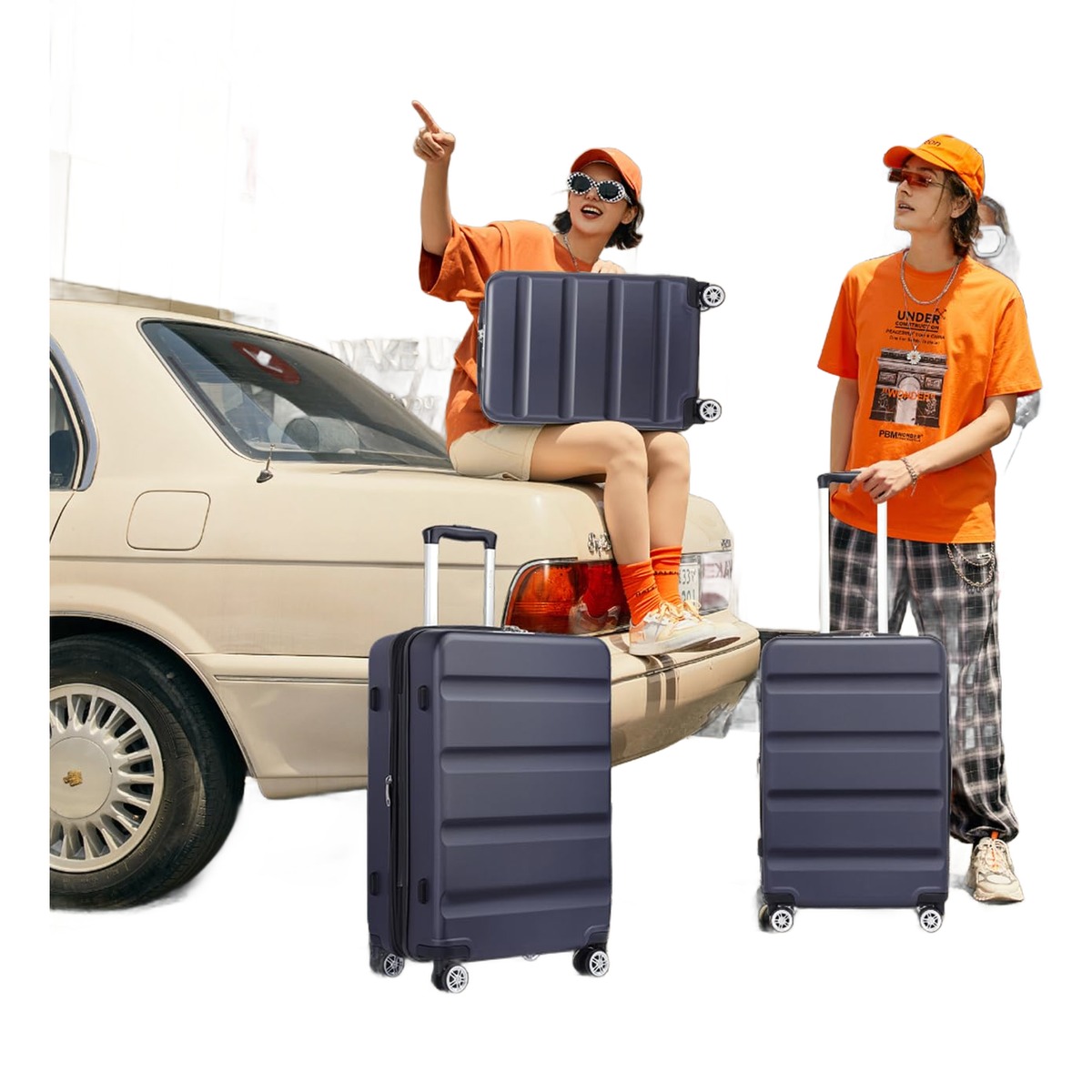 Petite valise cabine rigide a serrure a code et quatre roues, vue principale