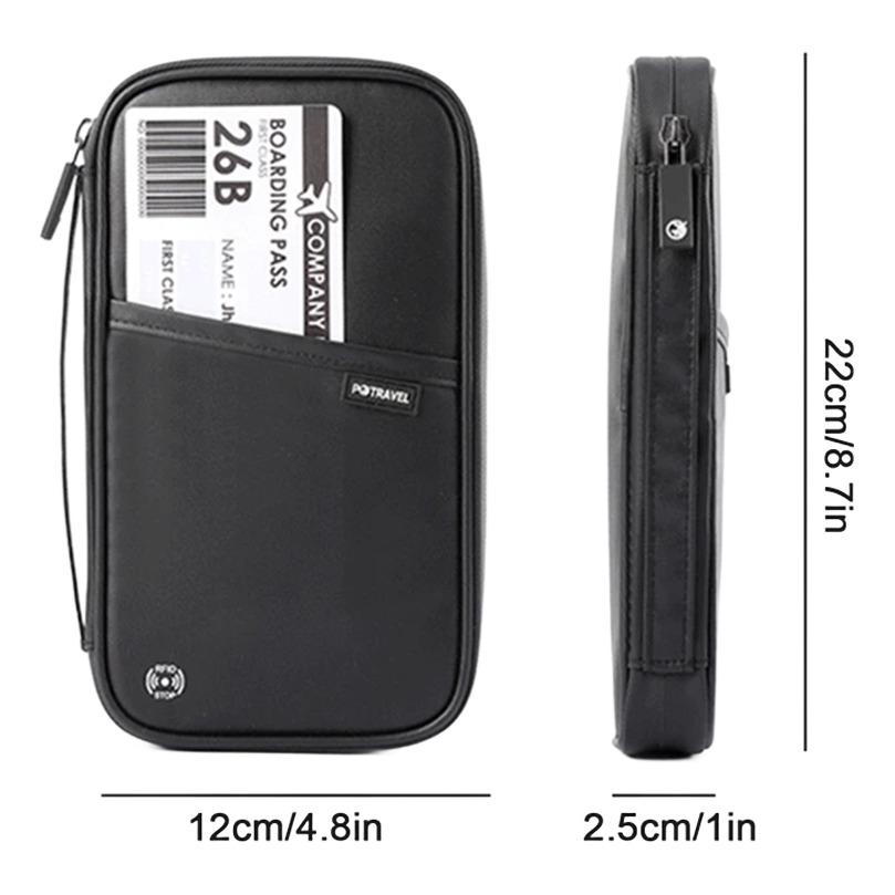 Porte-passeports anti-RFID, accessoire de voyage familial, detail