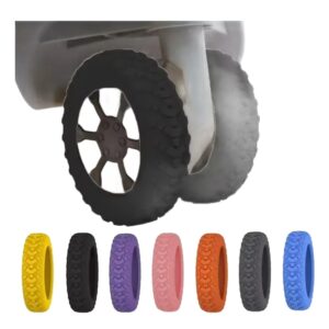 Protections de roues de valise en silicone, lot de huit