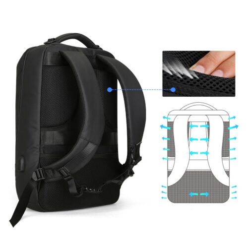 Sac a dos cabine antivol en toile, trois coloris, vue principale