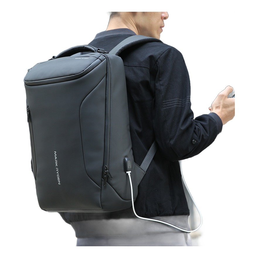 Sac a dos cabine antivol en toile, trois coloris, detail