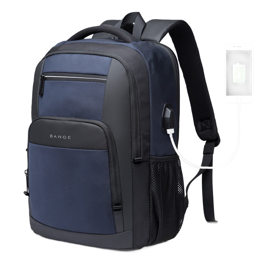 Sac a dos cabine deperlant d'affaires pour ordinateur portable, vue de trois quarts