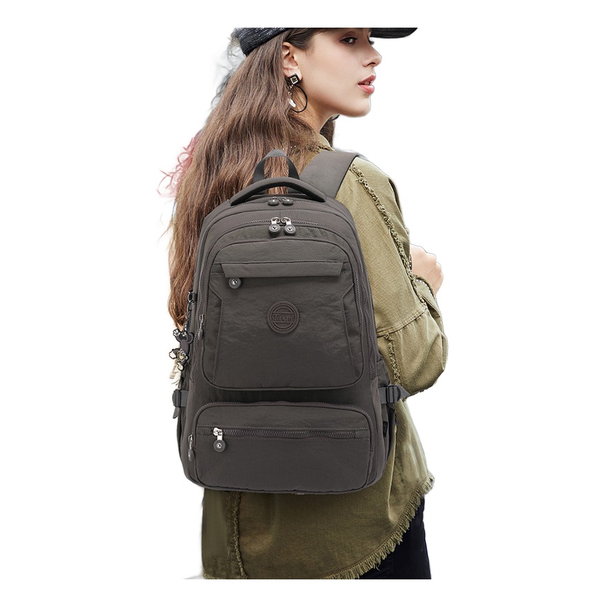 Sac à dos cabine en nylon déperlant pour ordinateur, 49 cm, vue de profil