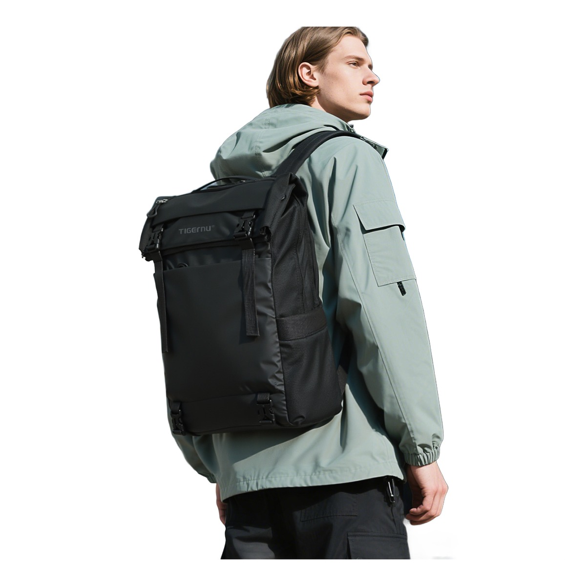 Sac a dos cabine en TPU imperméable, extensible, vue de trois quarts