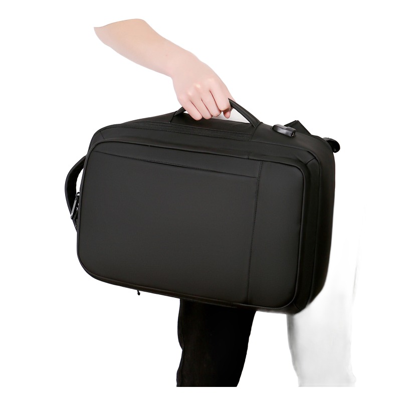 Sac a dos cabine extensible a chargement lateral et port USB, vue de face