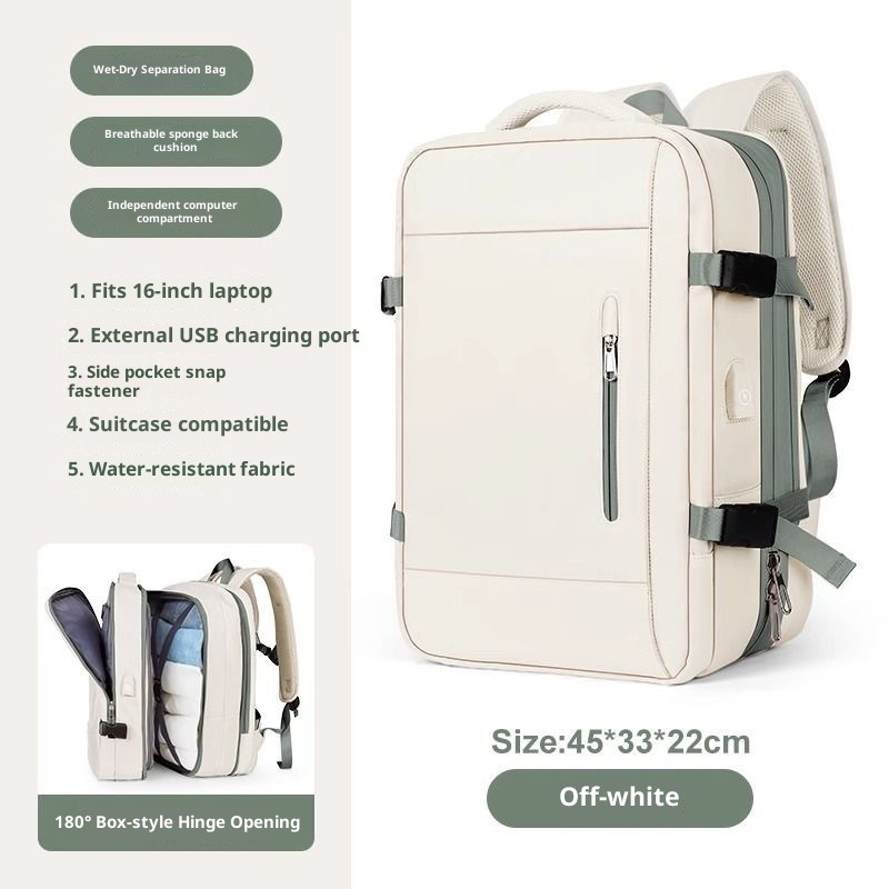 Sac a dos cabine extensible avec port de charge et grande capacite, detail