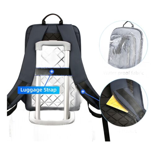 Sac a dos cabine mince 15,6 pouces a ligne minimaliste, vue principale