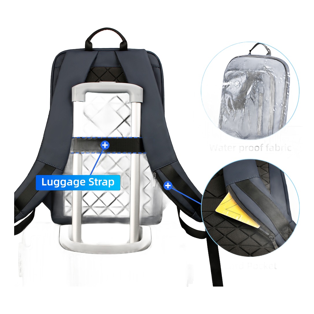Sac a dos cabine mince 15,6 pouces a ligne minimaliste, vue principale
