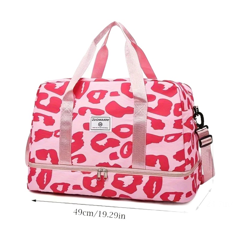 Sac de voyage cabine en nylon à imprimé animal, 4 coloris, vue arriere