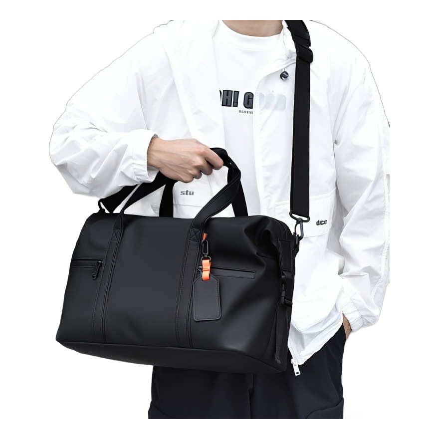 Sac de voyage cabine en simili cuir pour une nuit, vue arriere