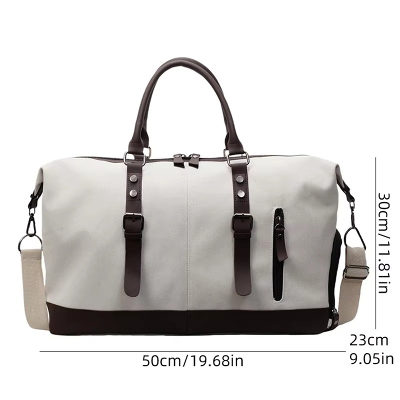 Sac de voyage cabine en toile 50x30x23 cm, poche à chaussures, vue de face