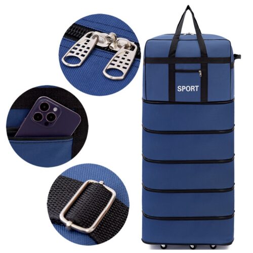 Sac de voyage cabine, sac de voyage a roulettes pliable a cinq couches Sac de voyage cabine, sac de voyage a roulettes pliable a cinq couches, vue principale