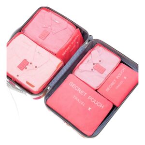 Sac rangement valise : lot de 6 pochettes zippées imperméables