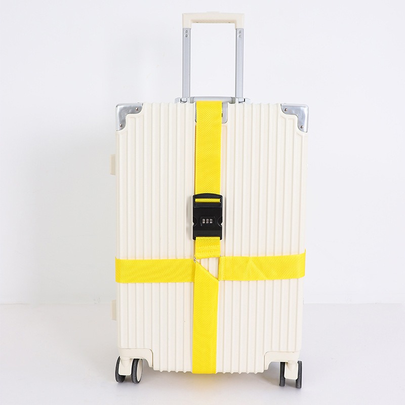 Sangle valise réglable à boucle codée, deux mètres, vue de face