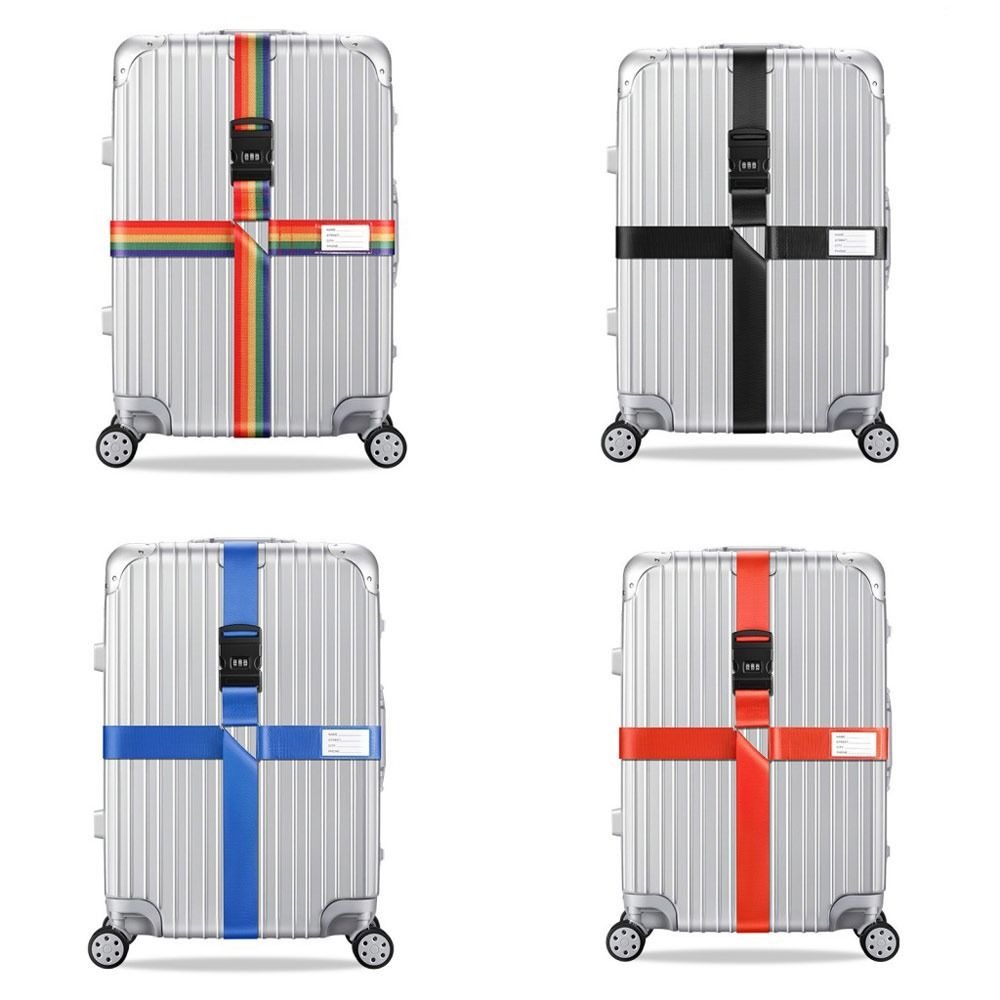 Sangle valise réglable avec verrouillage par code, vue de profil