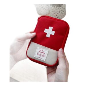 Trousse à pharmacie de voyage, compartiments et couleur vive