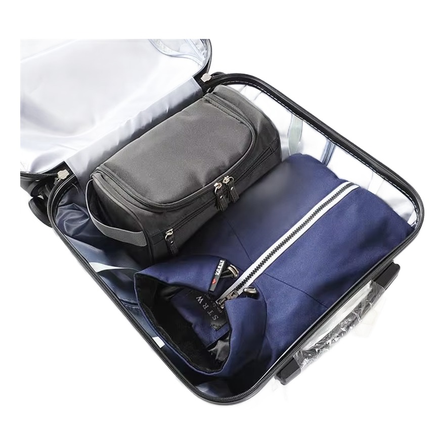 Trousse de toilette voyage à suspendre, grande ouverture, vue de trois quarts