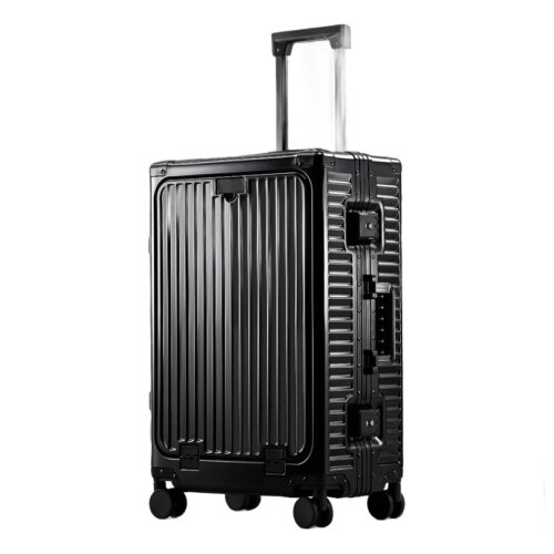 Valise cabine 55x40x20 en aluminium à ouverture avant Valise cabine 55x40x20 en aluminium à ouverture avant, vue principale