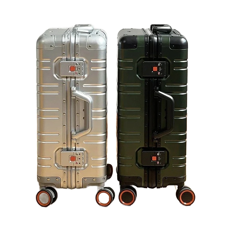 Valise cabine aluminium à cadre, format 20 pouces, vue de face