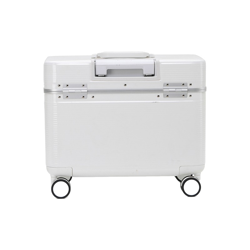 Valise cabine aluminium à ouverture frontale, 18 ou 20 pouces, vue de trois quarts