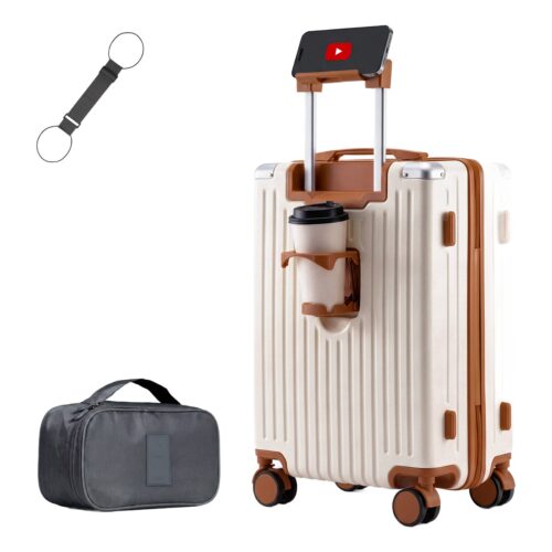 Valise cabine rigide 20 pouces ABS, 54x35x22 cm, porte-gobelet, vue principale