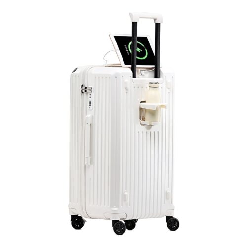 Valise cabine rigide 20 pouces avec porte-gobelet et port USB, vue principale