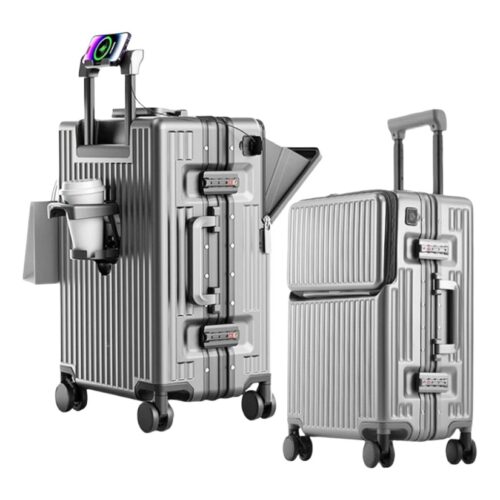 Valise cabine rigide à ouverture avant avec port USB Valise cabine rigide à ouverture avant avec port USB, vue principale