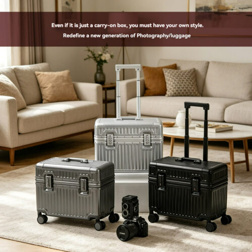 Valise cabine rigide en aluminium avec doublure, 18 ou 20 Valise cabine rigide en aluminium avec doublure, 18 ou 20, vue principale